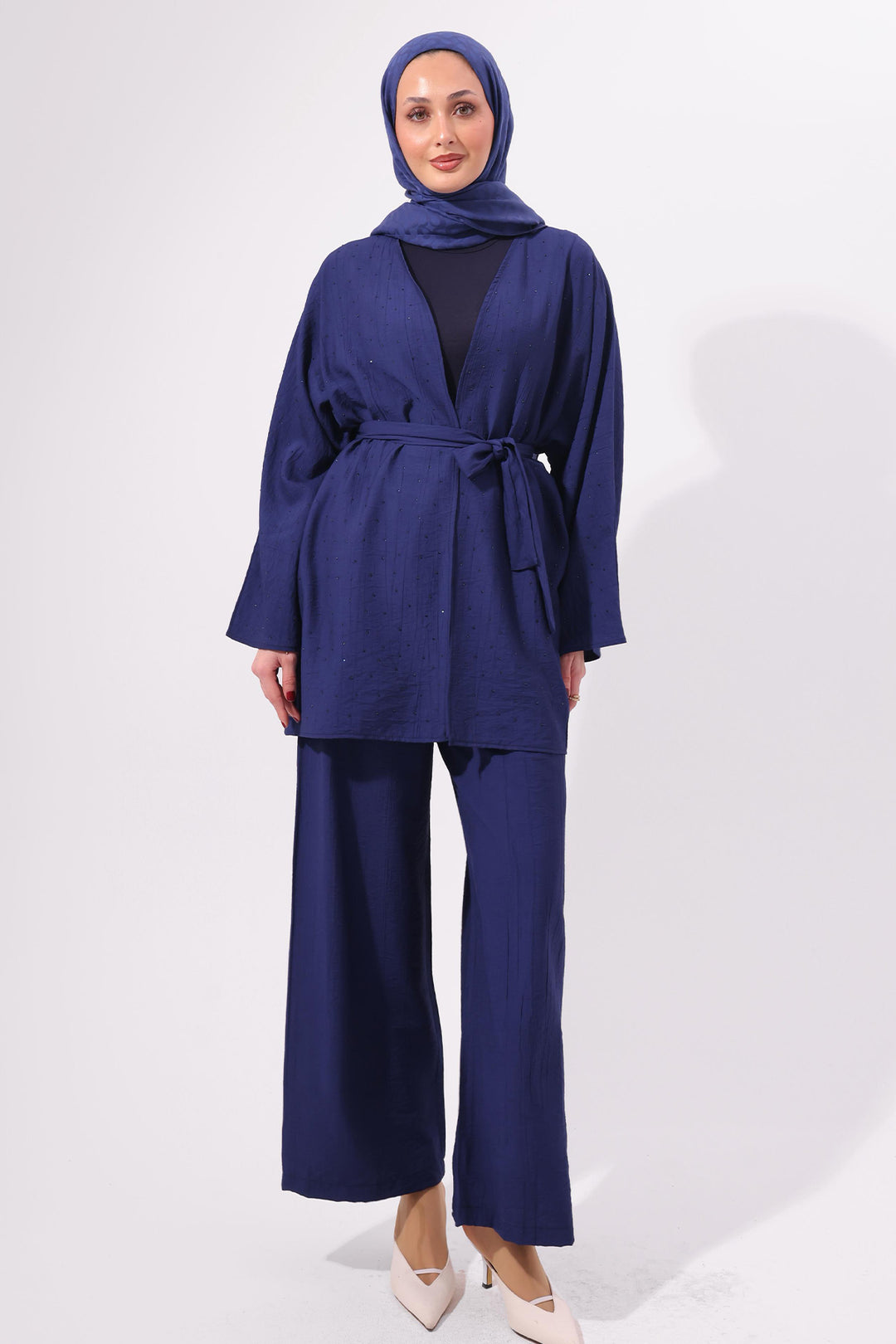 BNG Women Taşlı İkili Takım N7157 Lacivert - Ladispoli
