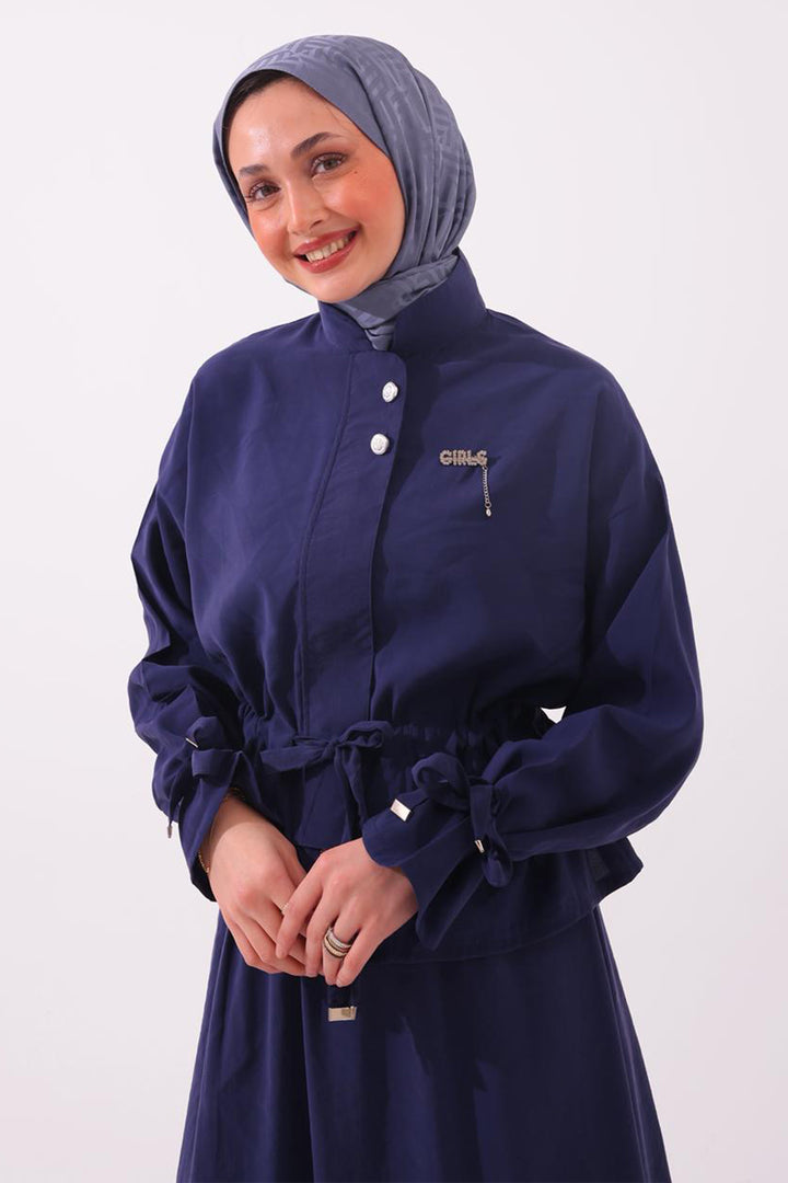 BNG Women Broşlu İkili Takım N7192 Lacivert - Zimapan
