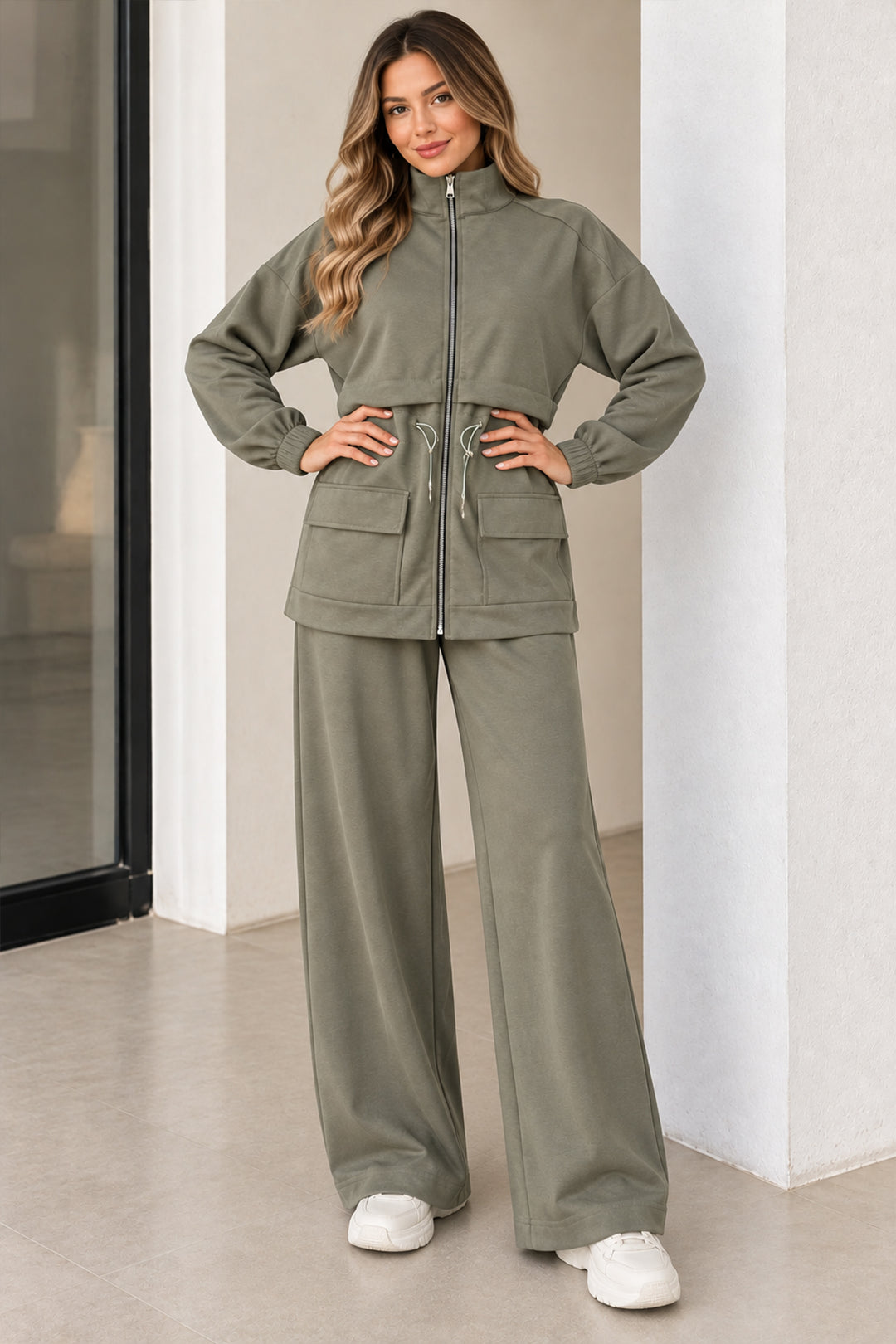 BNG Women Cepli Tesettür İkili Takım N8284 Çağla - Gladbeck