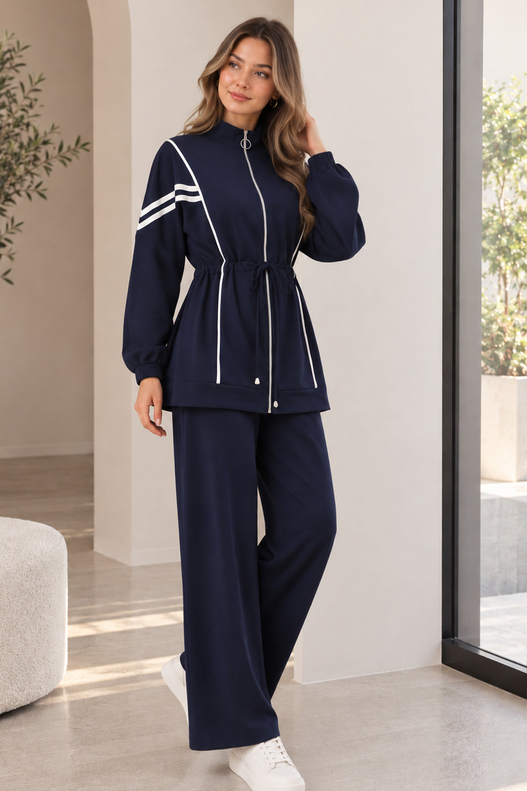 BNG Women Biyeli Spor İkili Takım N8290 Lacivert - Plainfield