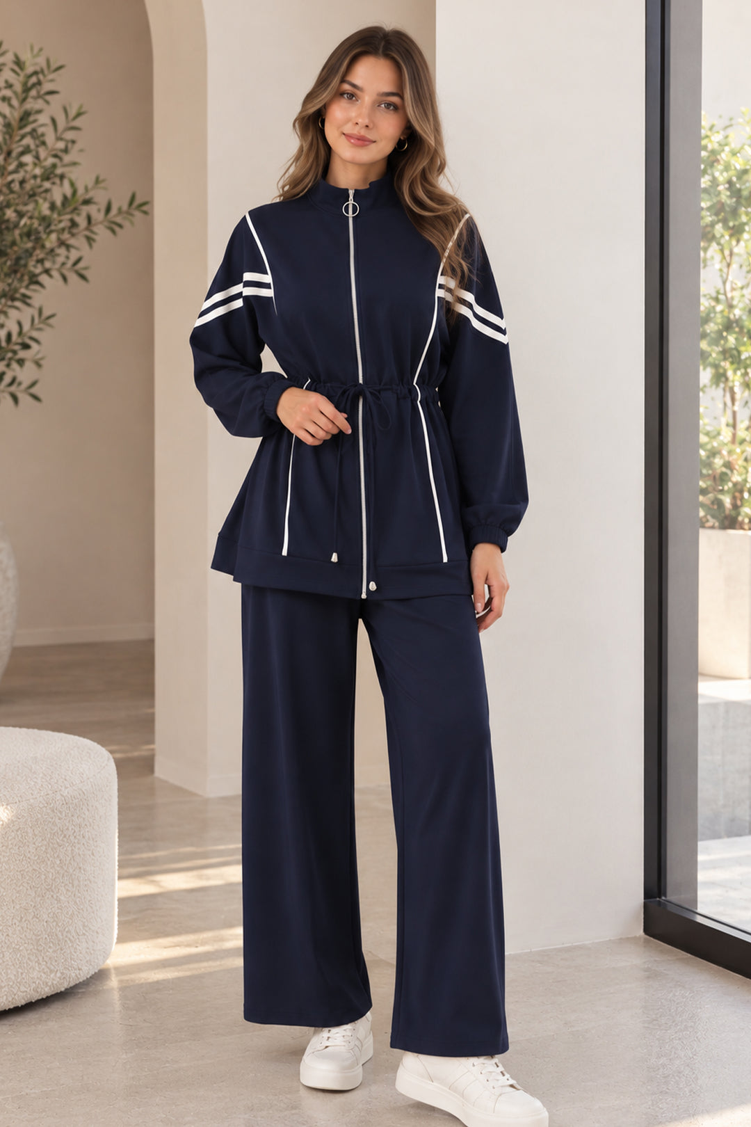 BNG Women Biyeli Spor İkili Takım N8290 Lacivert - Plainfield