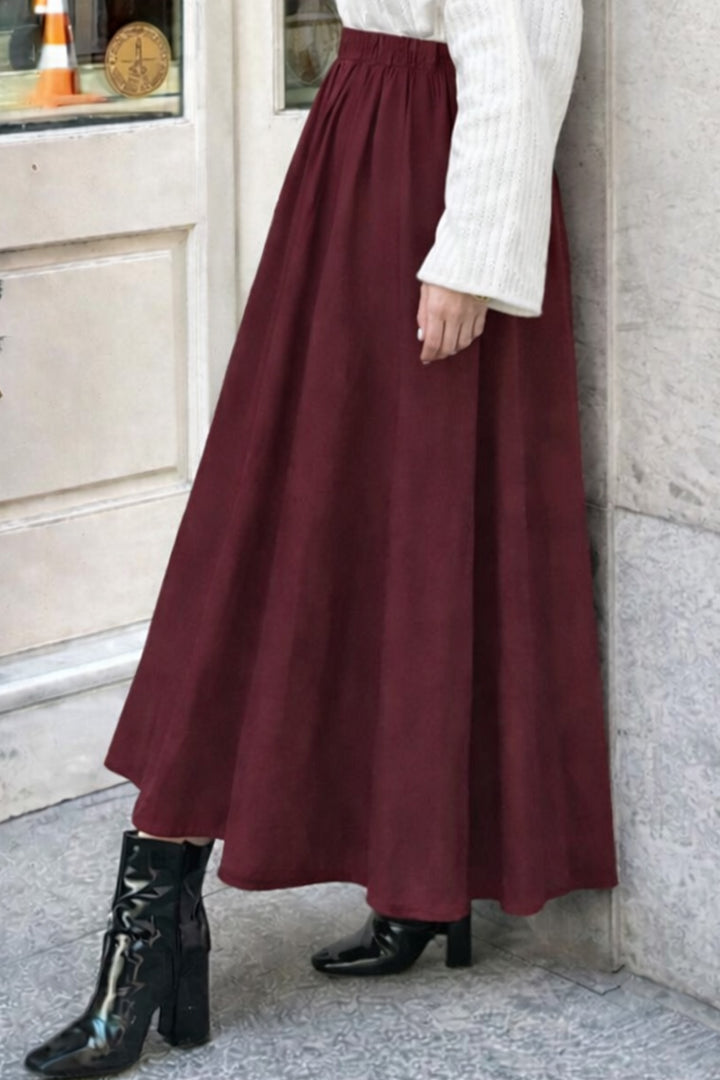 BNG Women Modal Etek N218 Bordo - Rosenberg