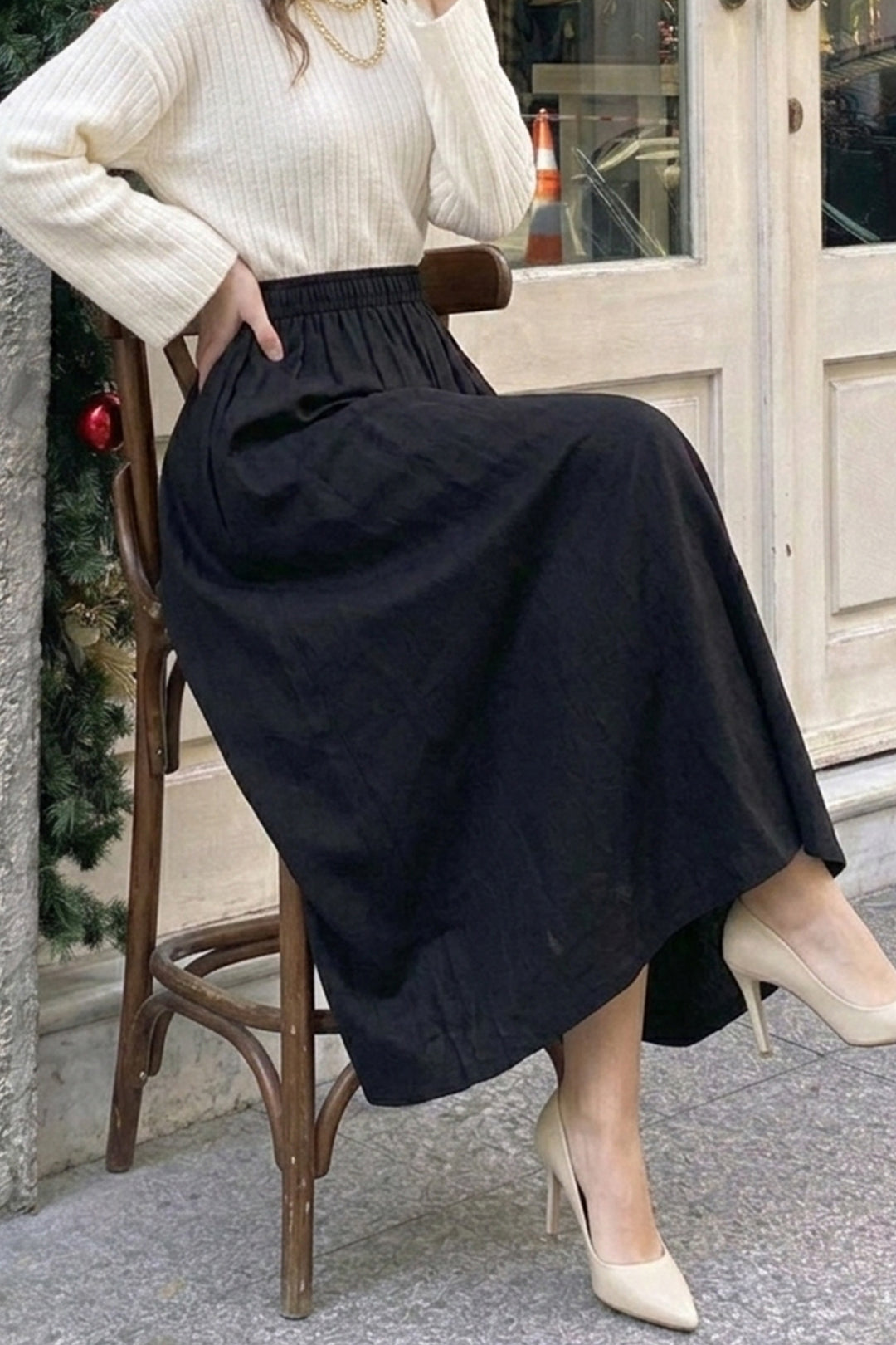 BNG Women Modal Etek N218 Siyah - Oak Creek