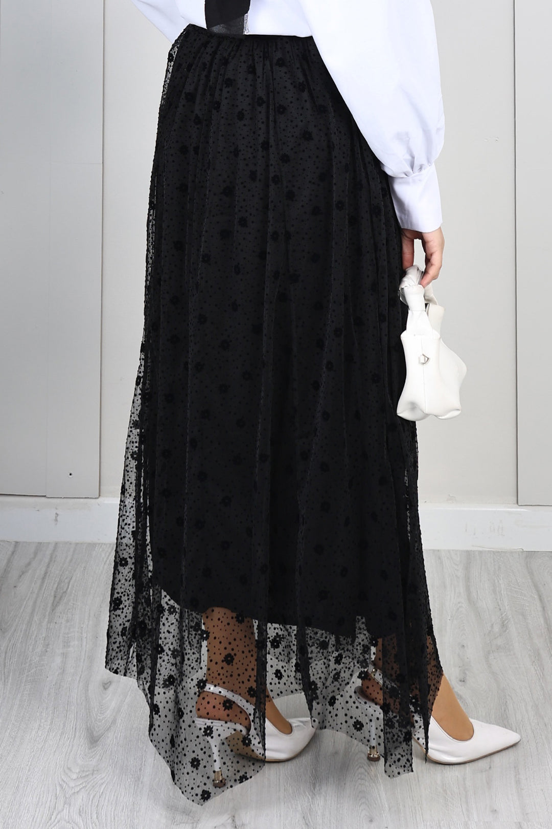 BNG Women Flok Tül Etek N2700 Siyah - Talence