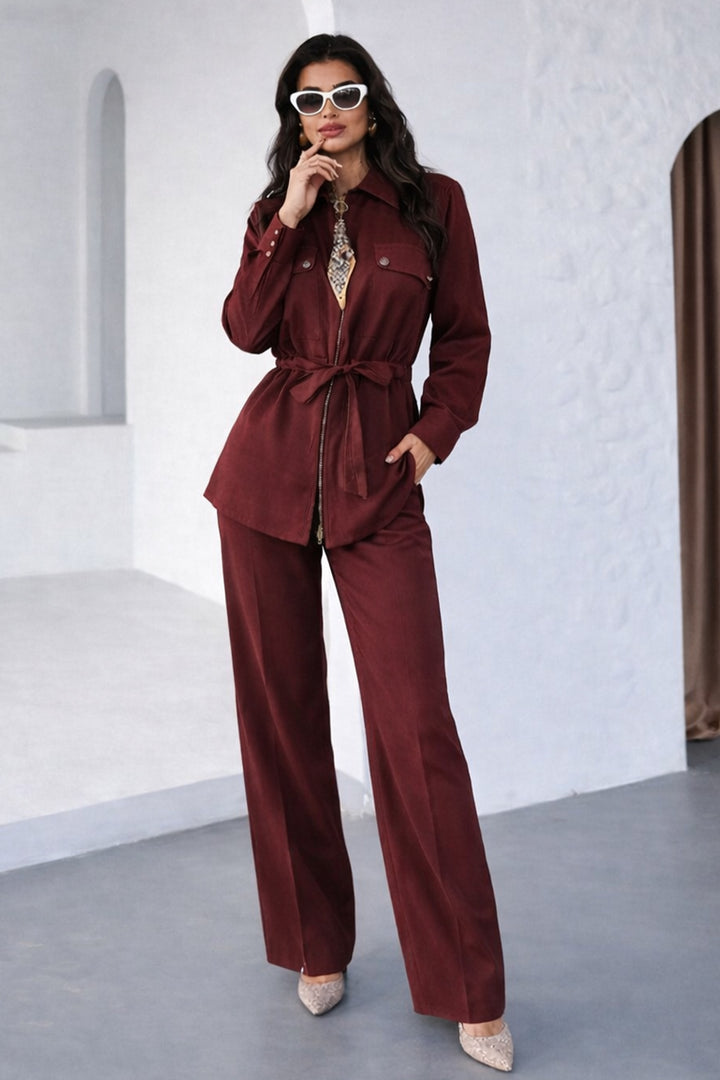 BNG Women Fularlı İkili Takım N2671 Bordo - Sioux City