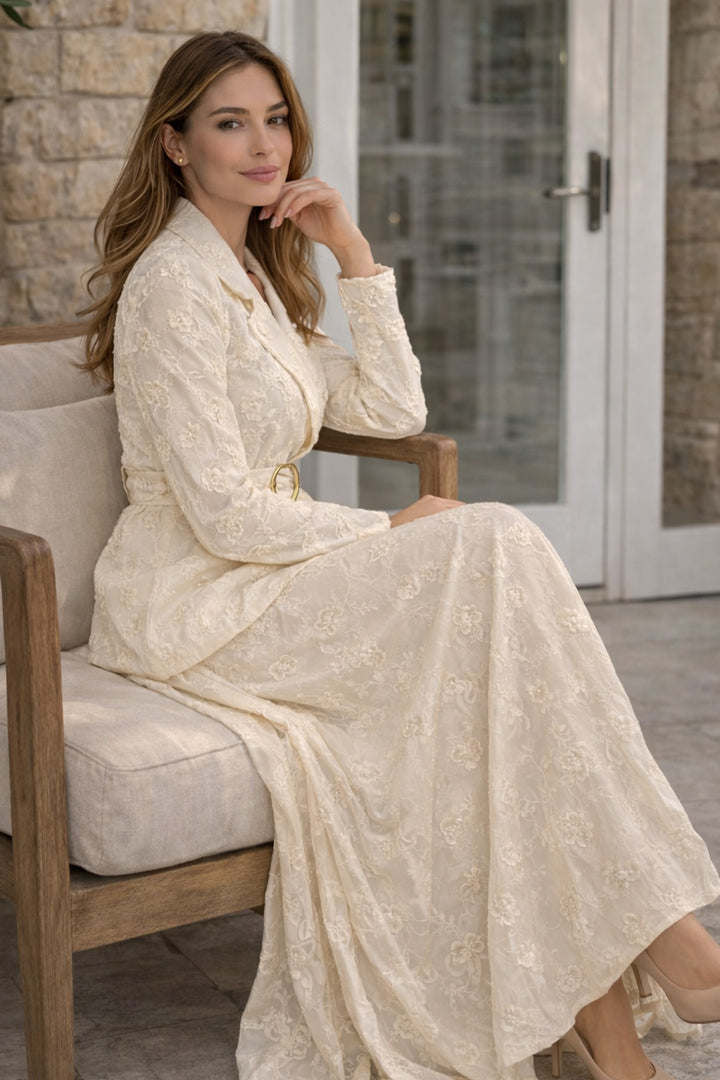 BNG Women Kabartmalı Brodetakım N8112 Krem - Salisbury