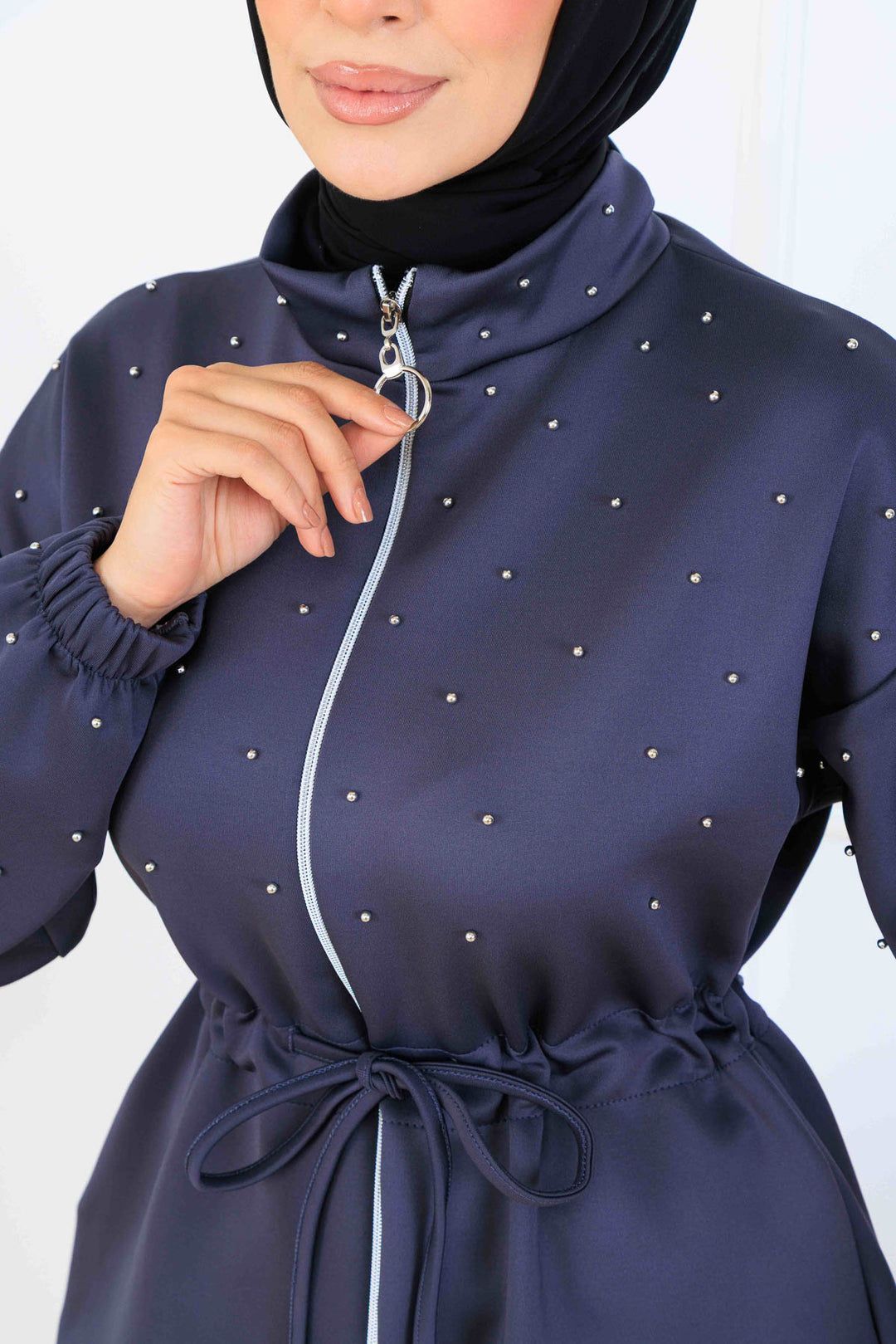 BNG Women Bead-Detailed Scuba Two-Piece Set N5361 Anthracite - Campobasso