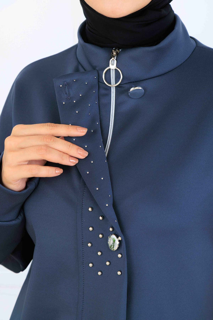 BNG Women Bead-Detailed Scuba Two-Piece Set N5334 Anthracite - Figueira da Foz