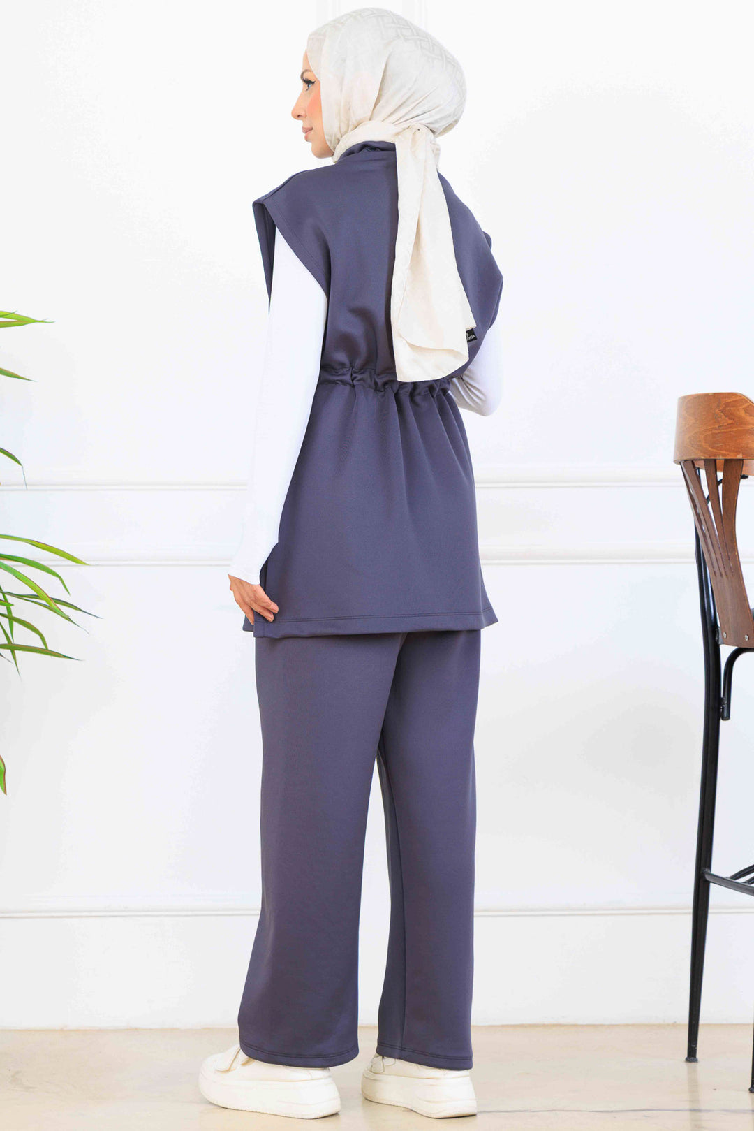 BNG Women Ankara Tied Scuba Set N5375 Anthracite - Wilhelmshaven