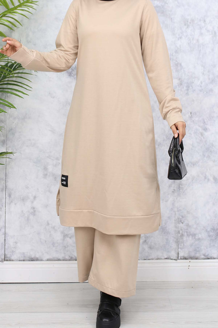 BNG Women Long Tunic Twin Set 13006 Beige - Owensboro