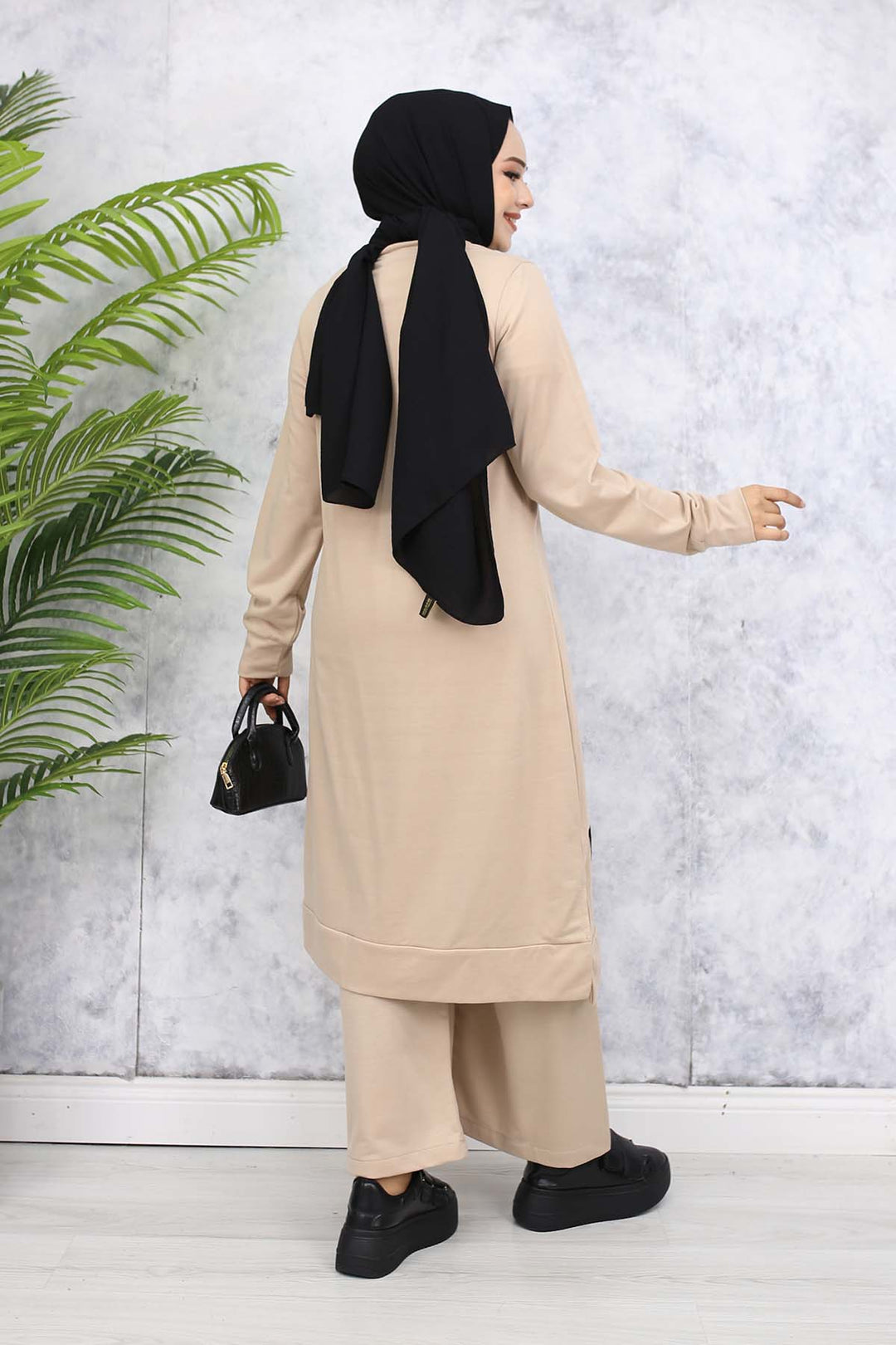 BNG Women Long Tunic Twin Set 13006 Beige - Owensboro