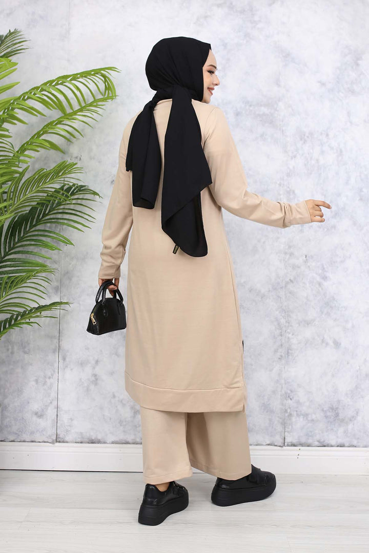 BNG Women Long Tunic Twin Set 13006 Beige - Owensboro