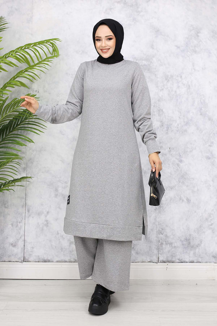 BNG Women Long Tunic Twin Set 13006 Gray - Bolingbrook