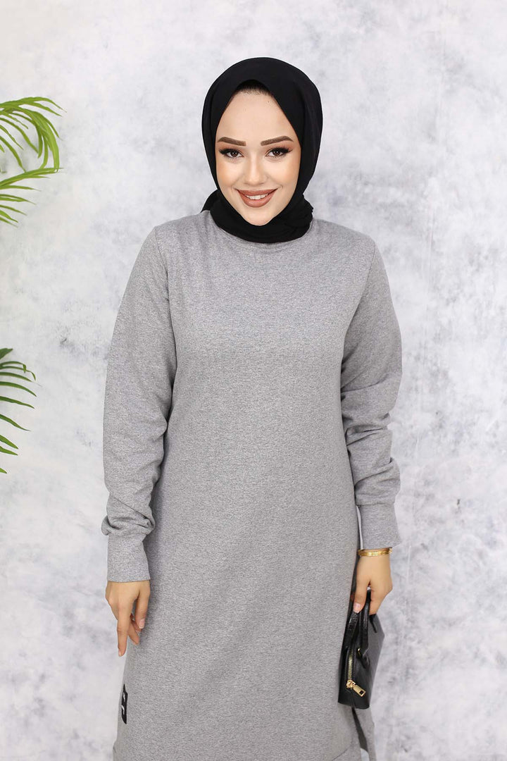 BNG Women Long Tunic Twin Set 13006 Gray - Bolingbrook