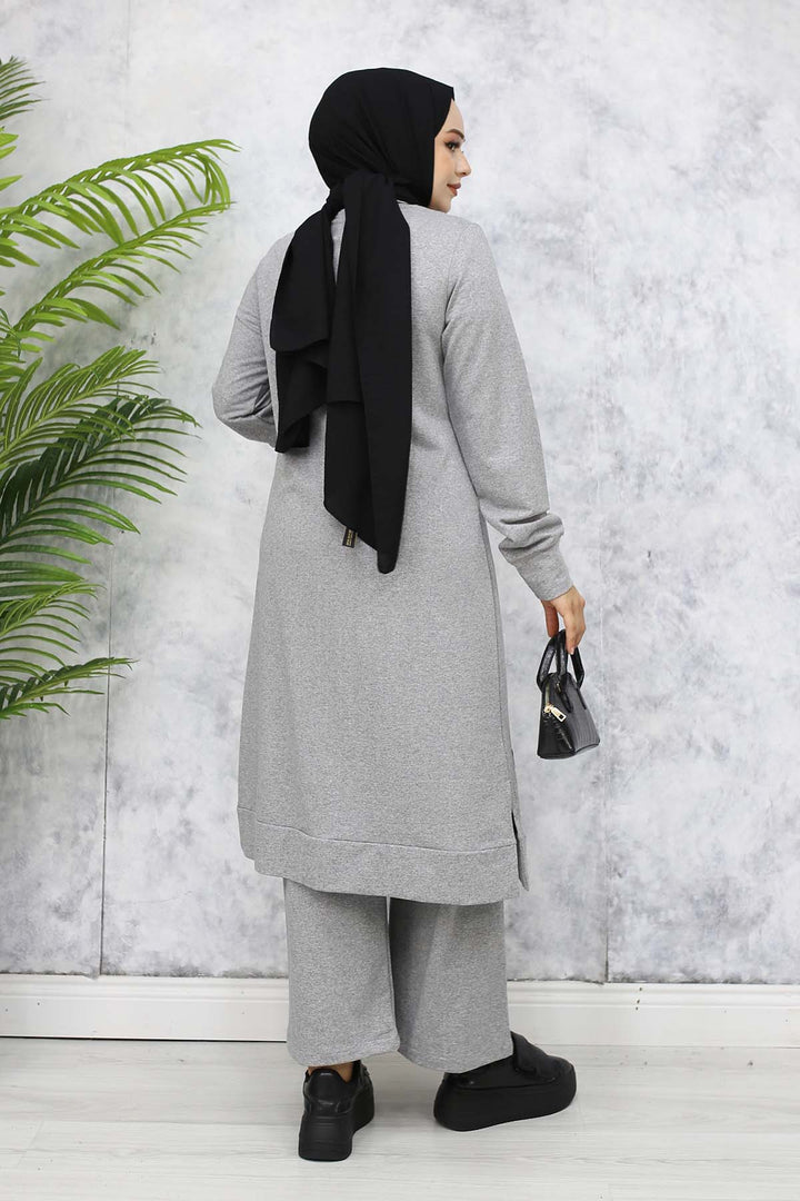 BNG Women Long Tunic Twin Set 13006 Gray - Bolingbrook