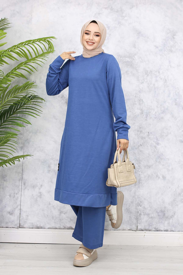 BNG Women Long Tunic Twin Set 13006 Indigo - Attleboro
