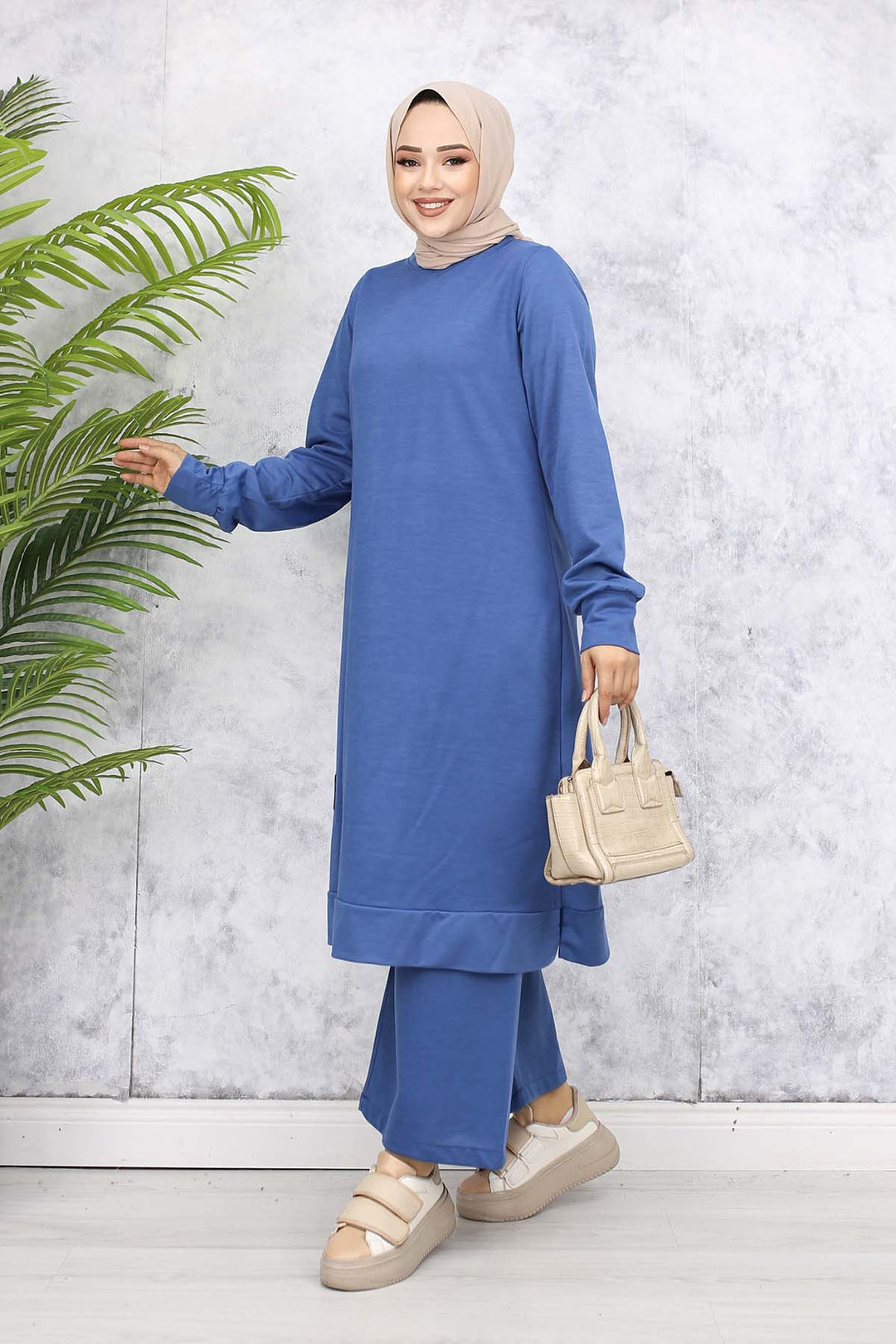 BNG Women Long Tunic Twin Set 13006 Indigo - Attleboro