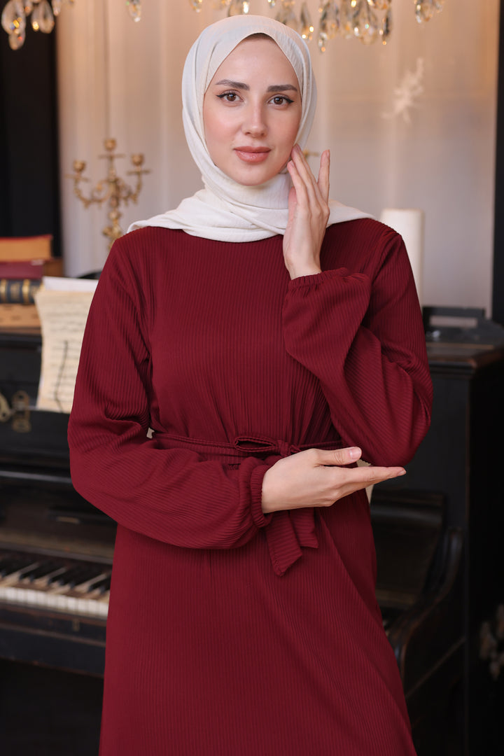 BNG Women Ribbed Dress Burgundy - Clermont