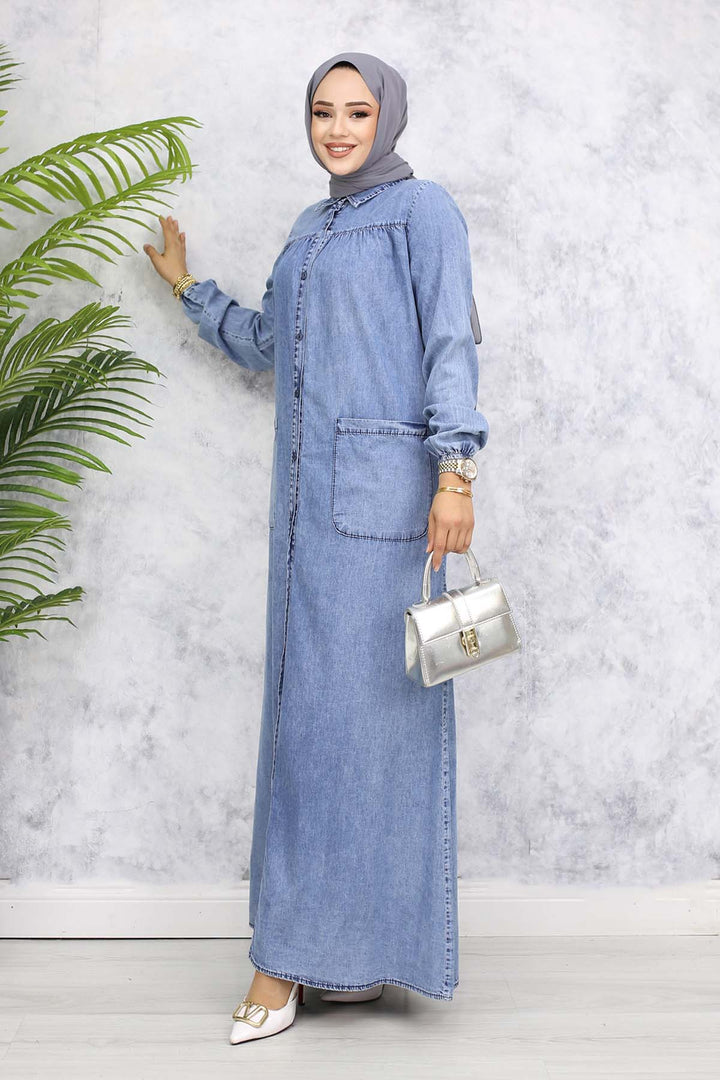 BNG Women Pocket Detailed Denim Dress Blue 758 - Lewiston