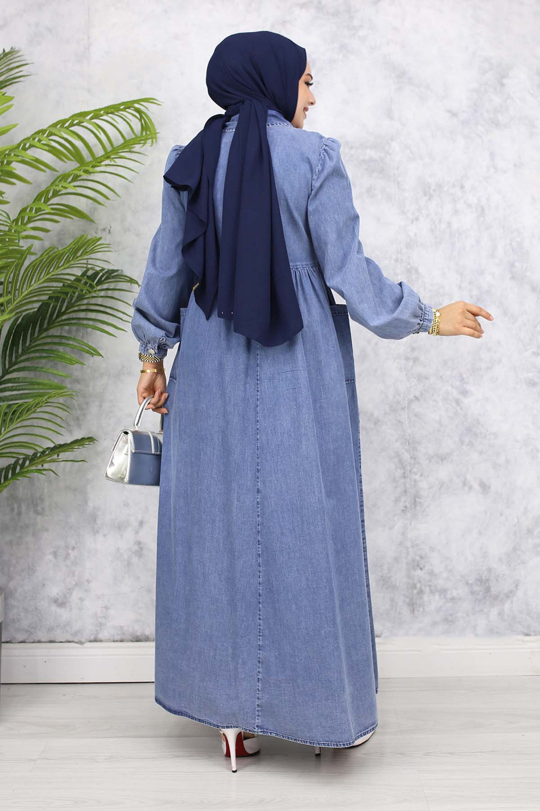 BNG Women Half-Zip Pocketed Denim Dress - Blue 820 - Freiberg