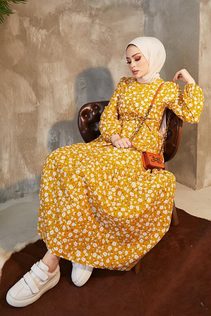 BNG Women Daisy Pattern Dress Yellow - Clermont