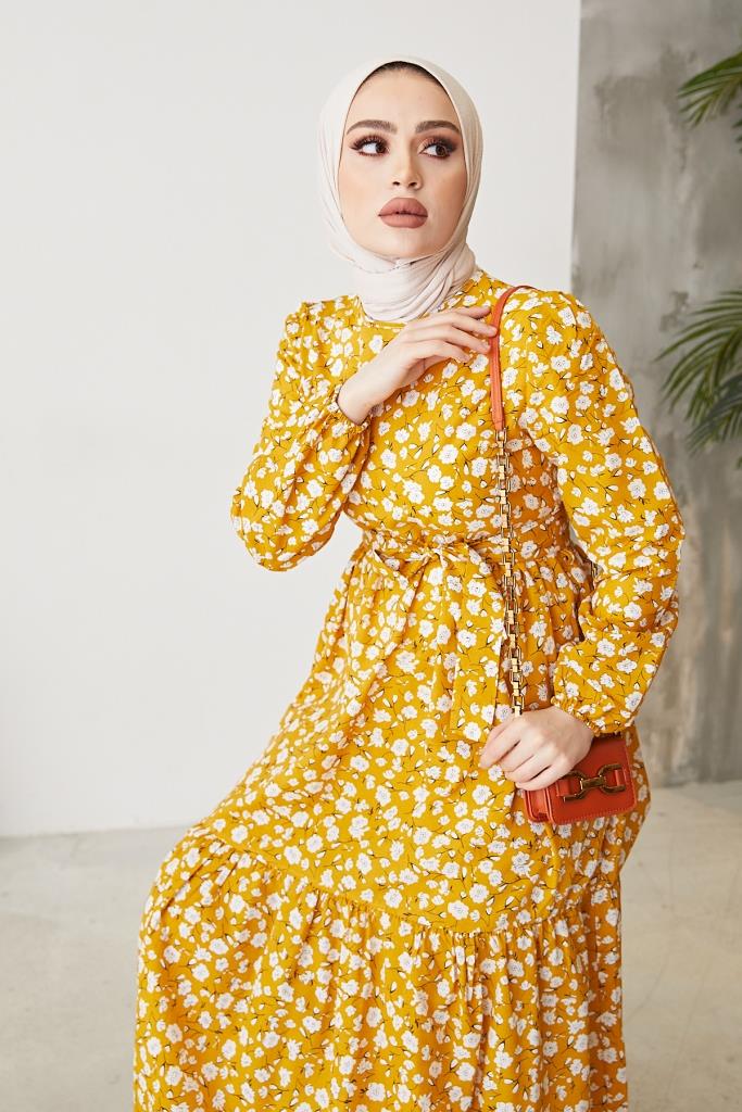 BNG Women Daisy Pattern Dress Yellow - Clermont