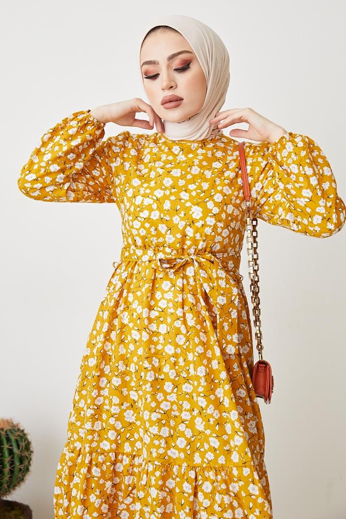 BNG Women Daisy Pattern Dress Yellow - Clermont