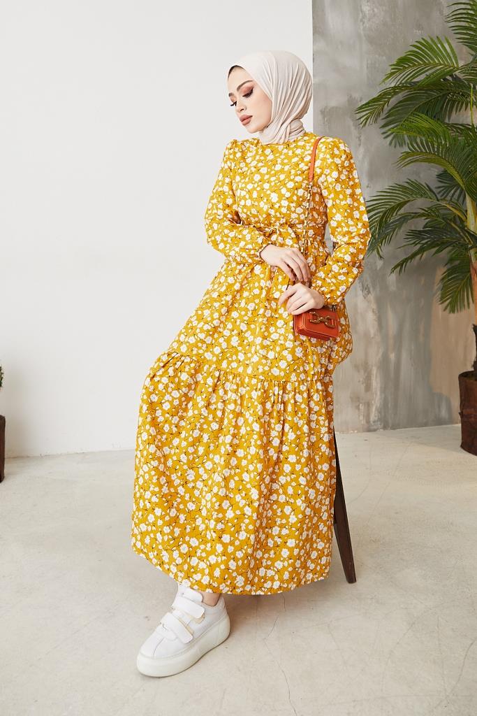 BNG Women Daisy Pattern Dress Yellow - Clermont