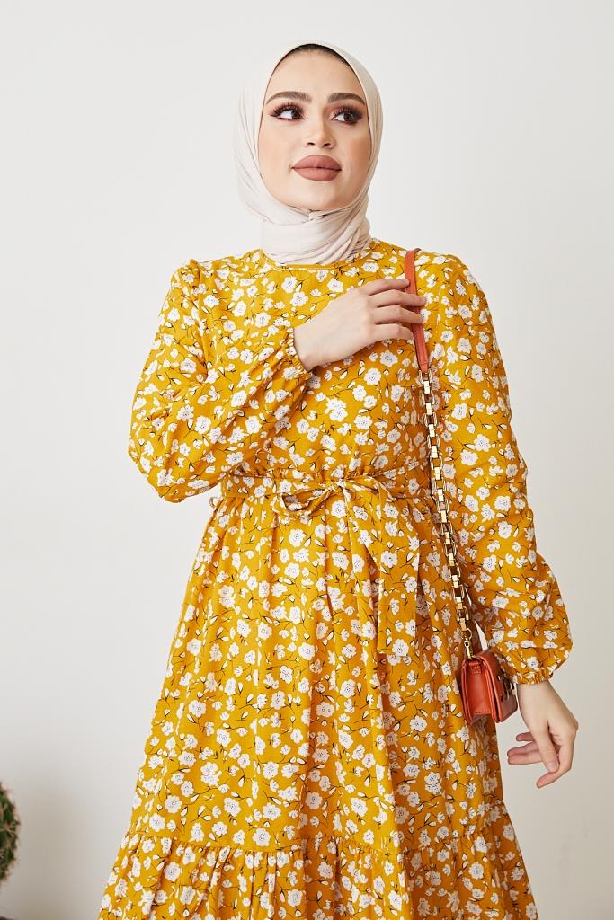 BNG Women Daisy Pattern Dress Yellow - Clermont
