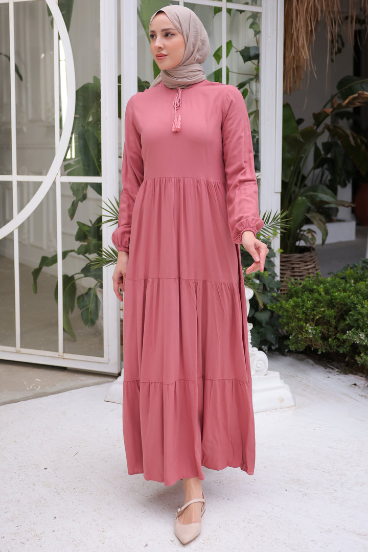 BNG Women Collar Tie Dress Rose Pink - Clermont