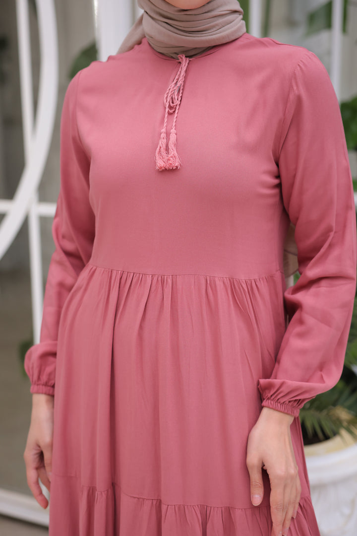 BNG Women Collar Tie Dress Rose Pink - Clermont