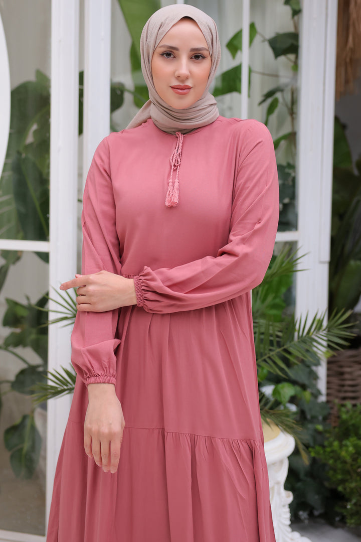 BNG Women Collar Tie Dress Rose Pink - Clermont