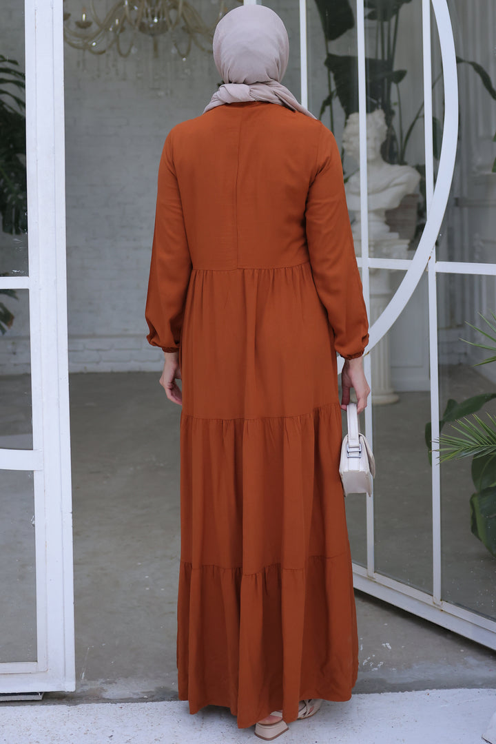 BNG Women Brown Dress with Collar - Clermont