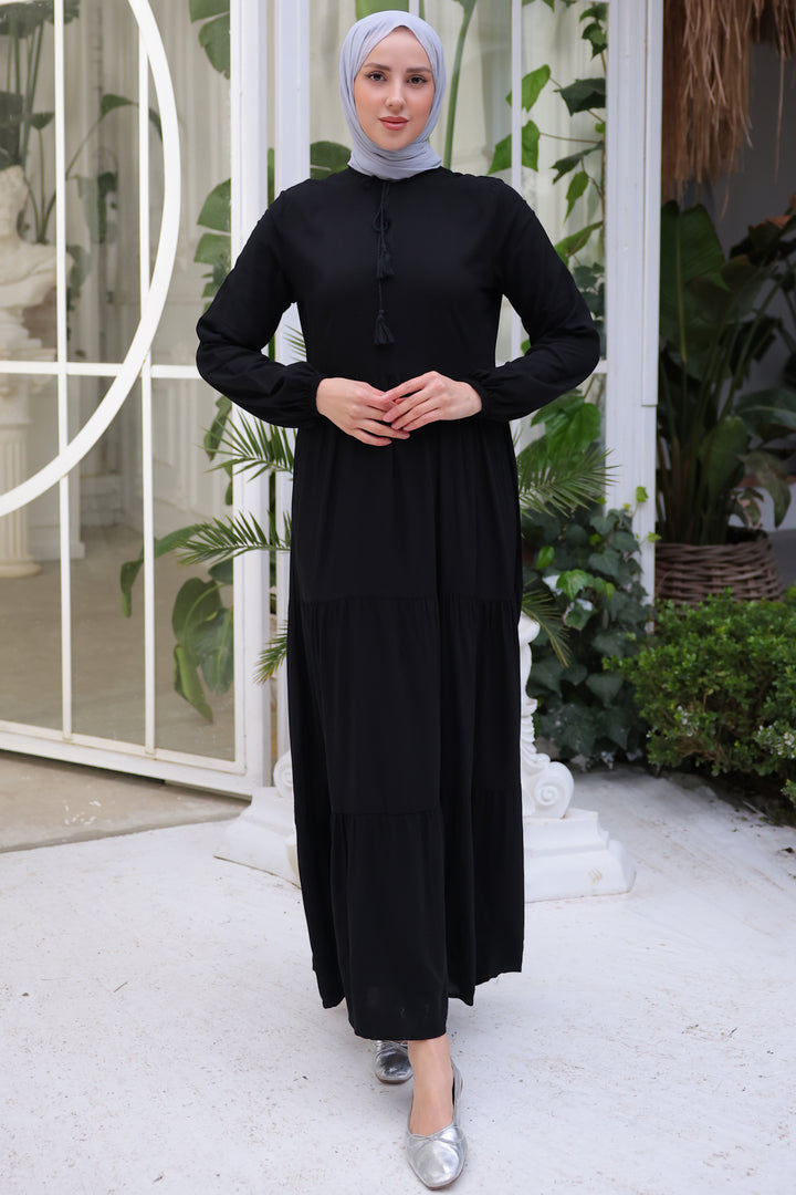 BNG Women Collar Tie Dress Black - Clermont