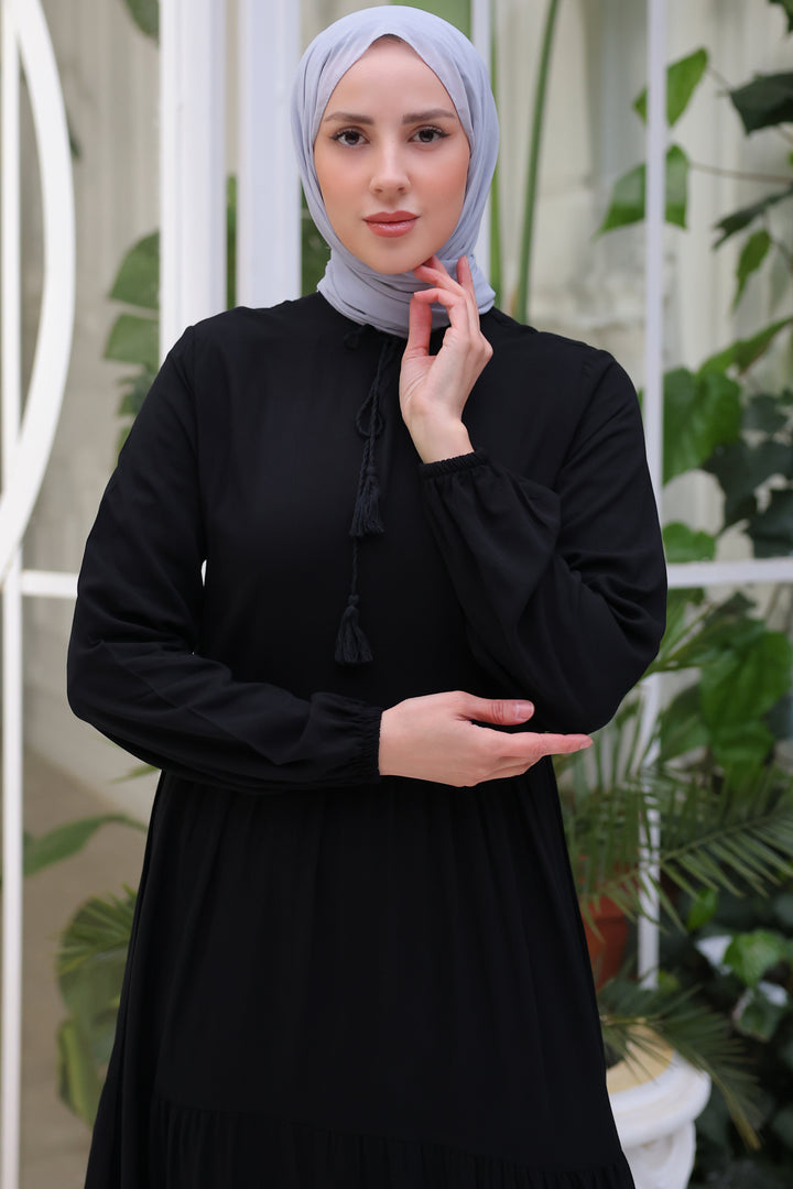 BNG Women Collar Tie Dress Black - Clermont