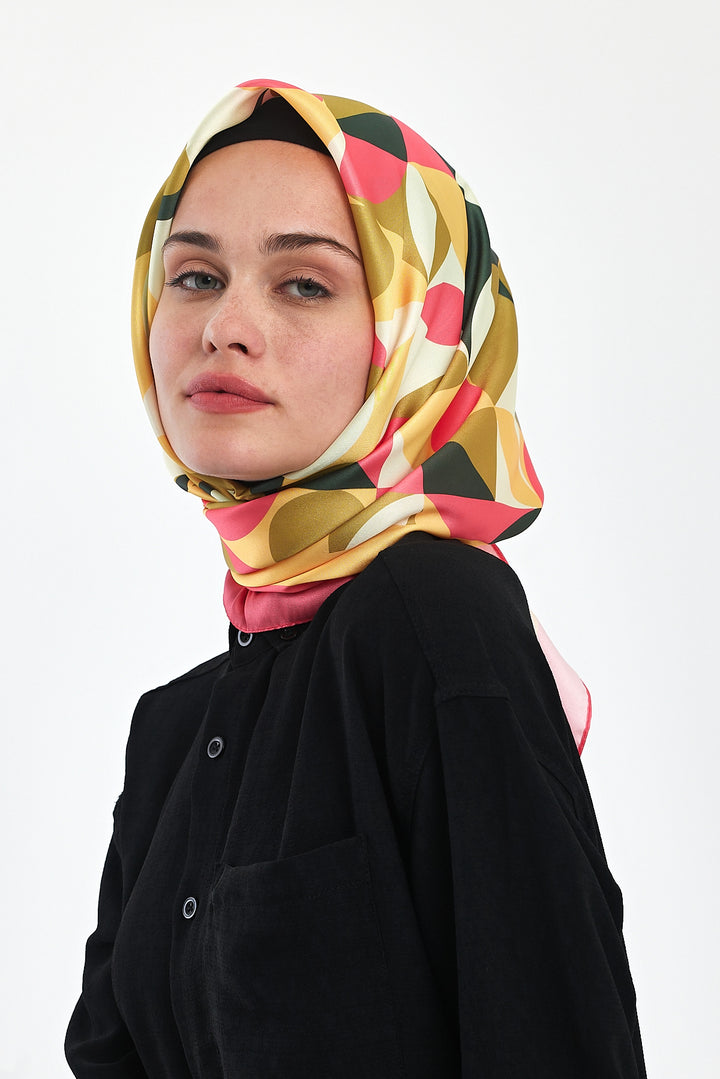 BNG Women Patterned Scarf Yellow - Clermont