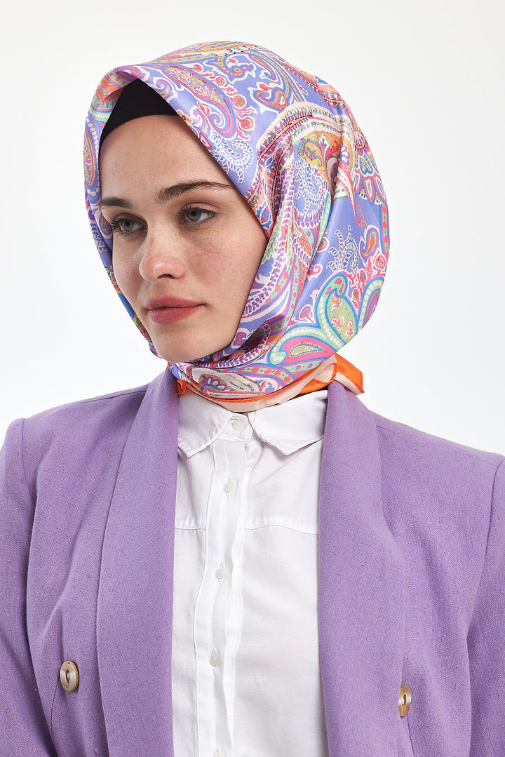 BNG وشاح نسائي منقوش أرجواني - كليرمونت