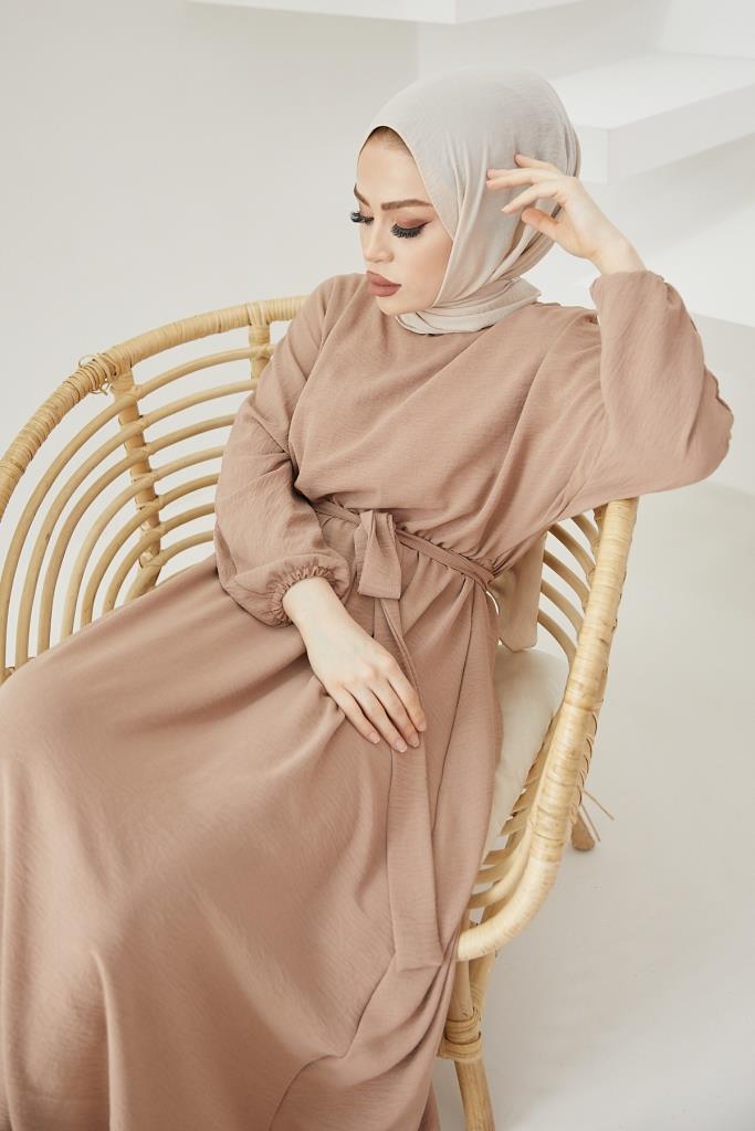فستان حجاب نسائي من BNG باللون البيج - كليرمونت