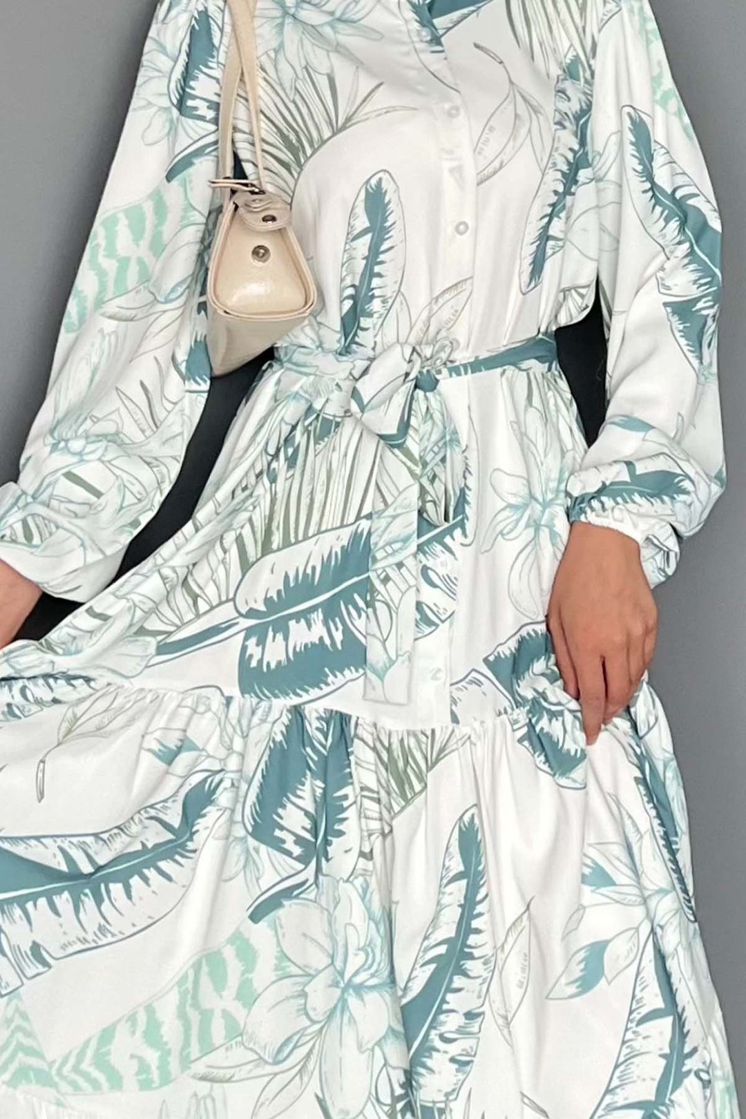 BNG Women Patterned Hijab Dress Çağla 504 - Foggia