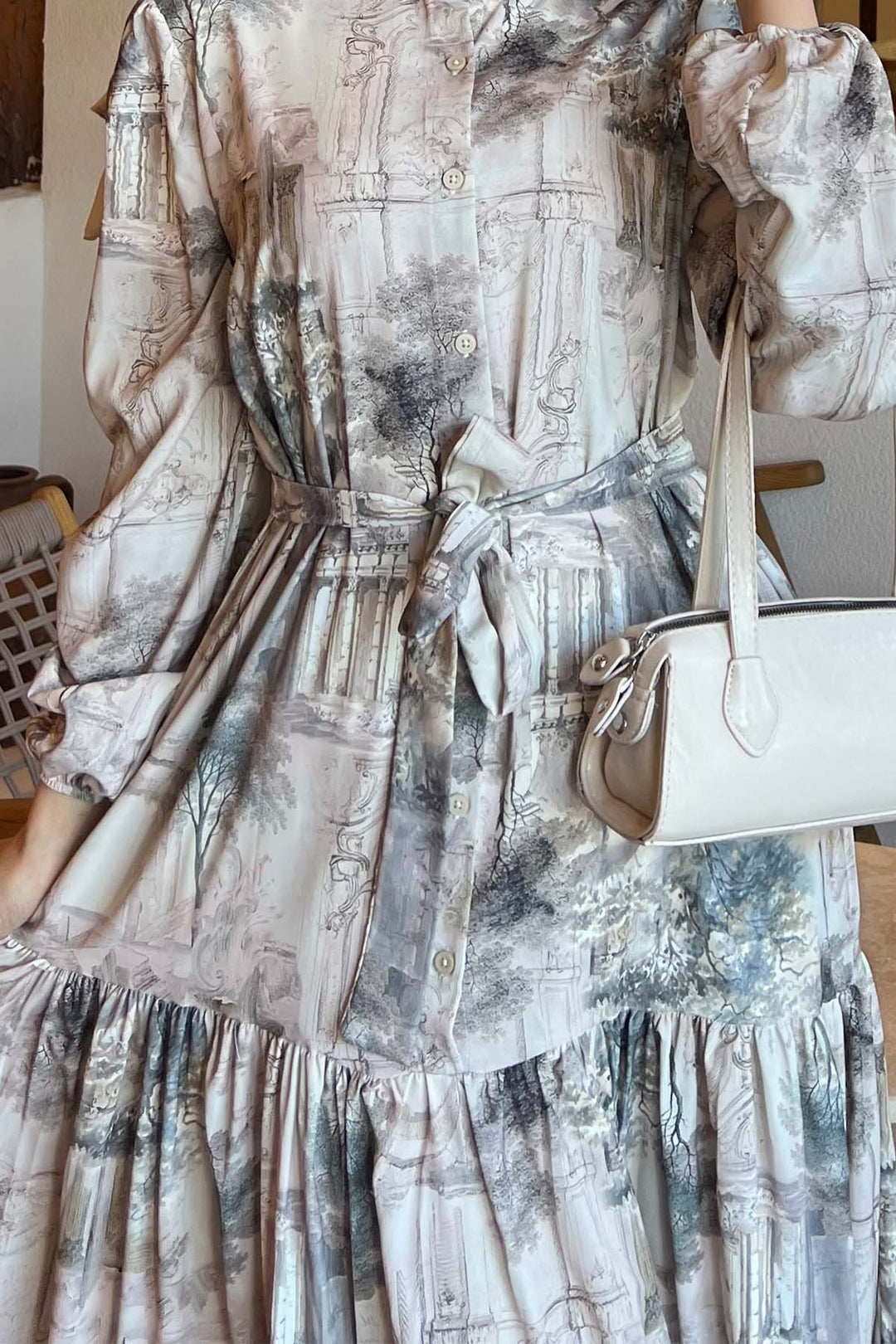 BNG Women Patterned Hijab Dress Çağla 510 - Mission Viejo