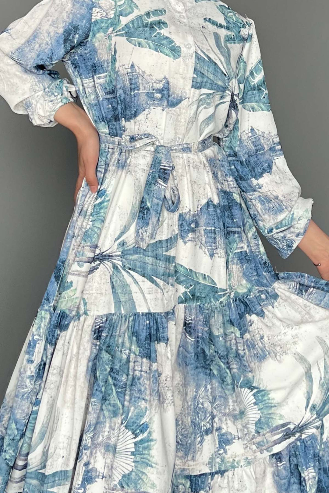 BNG Women Patterned Hijab Dress Indigo 511 - Kettering