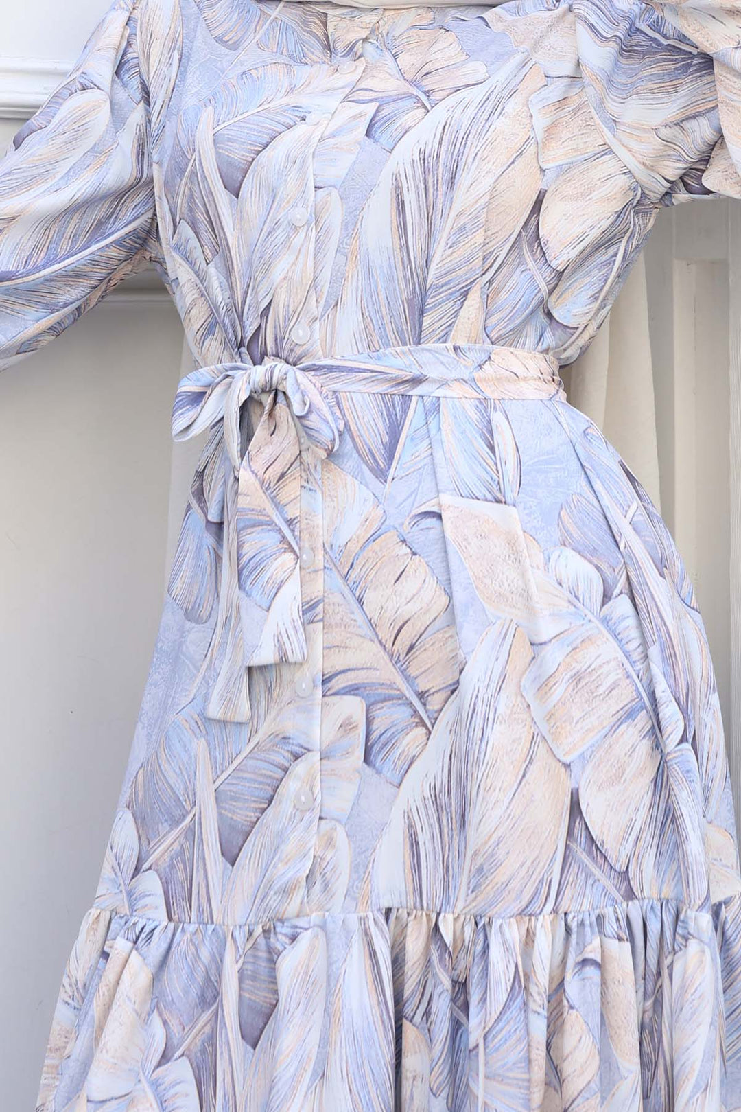 BNG Women Patterned Hijab Dress Lilac 541 - Attleboro