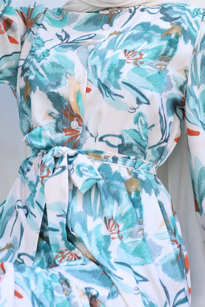 BNG Women Patterned Hijab Dress Green 549 - Caluire-et-Cuire