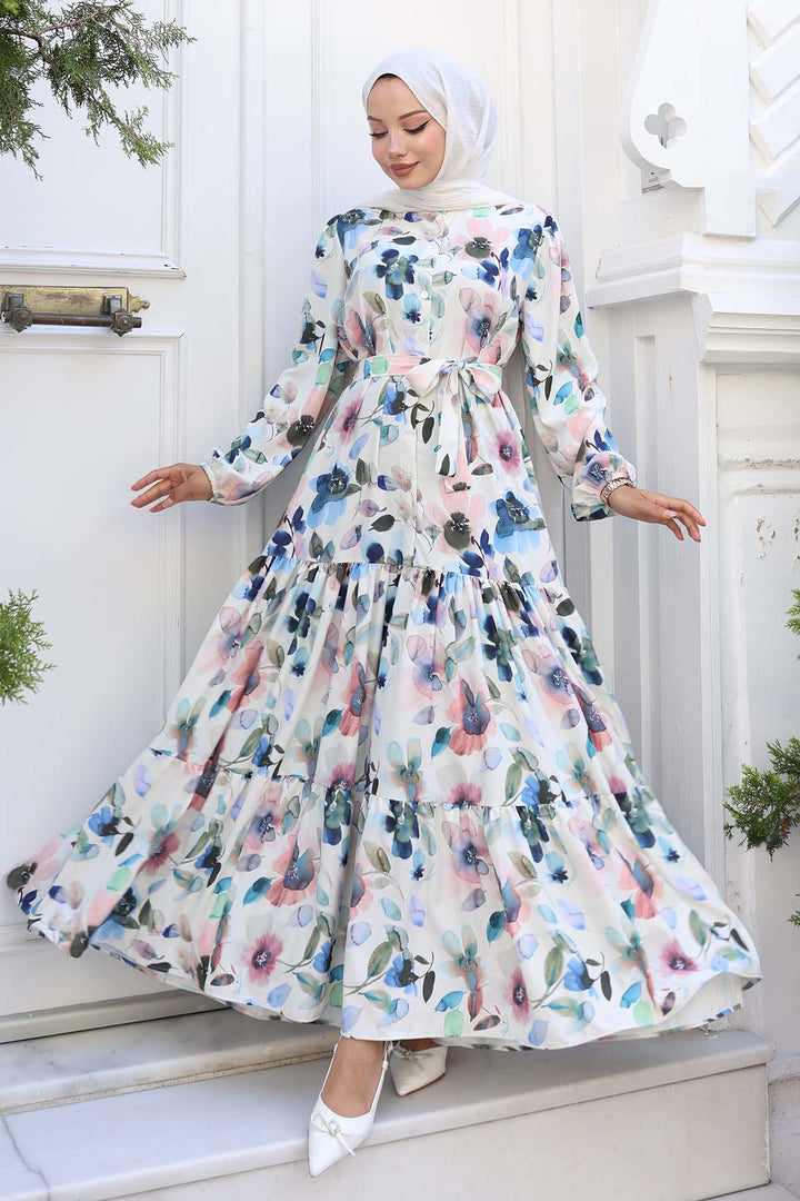 BNG Women Patterned Hijab Dress Navy Blue 552 - Manukau City