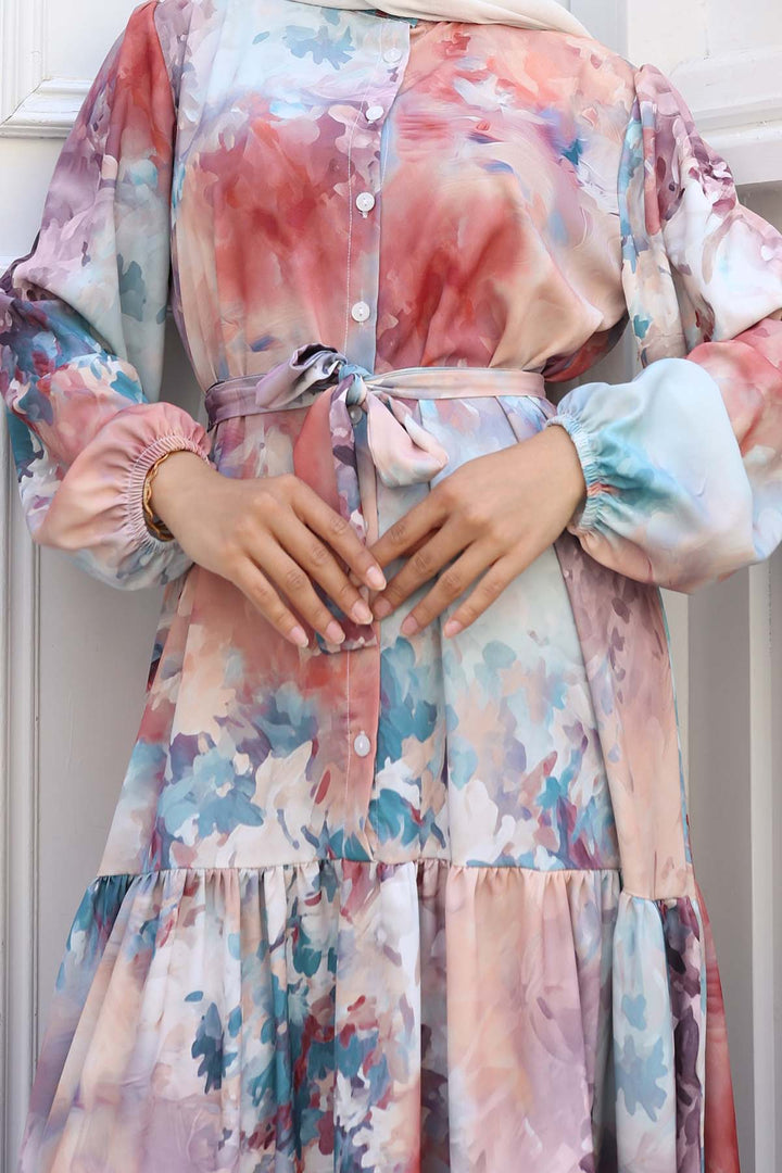 BNG Women Patterned Hijab Dress Terracotta 518 - Monterey Park