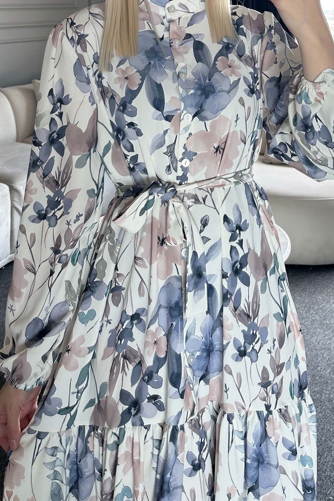 BNG Women Patterned Hijab Dress Lilac 515 - Joué-lés-Tours