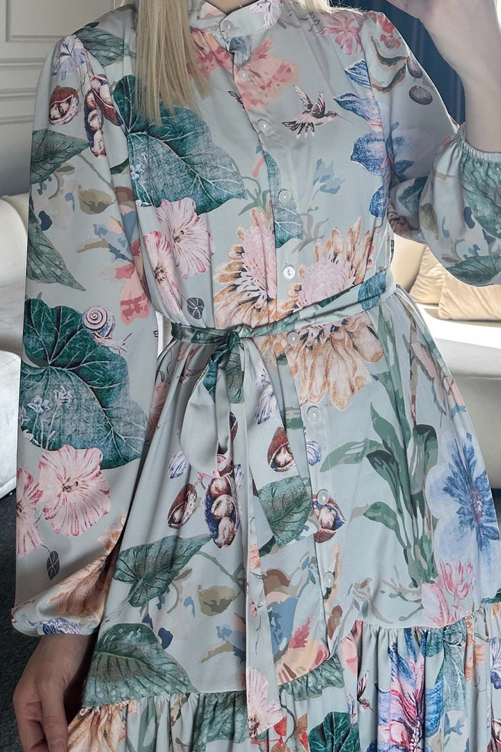 BNG Women Patterned Hijab Dress Çağla 527 - Miranda de Ebro