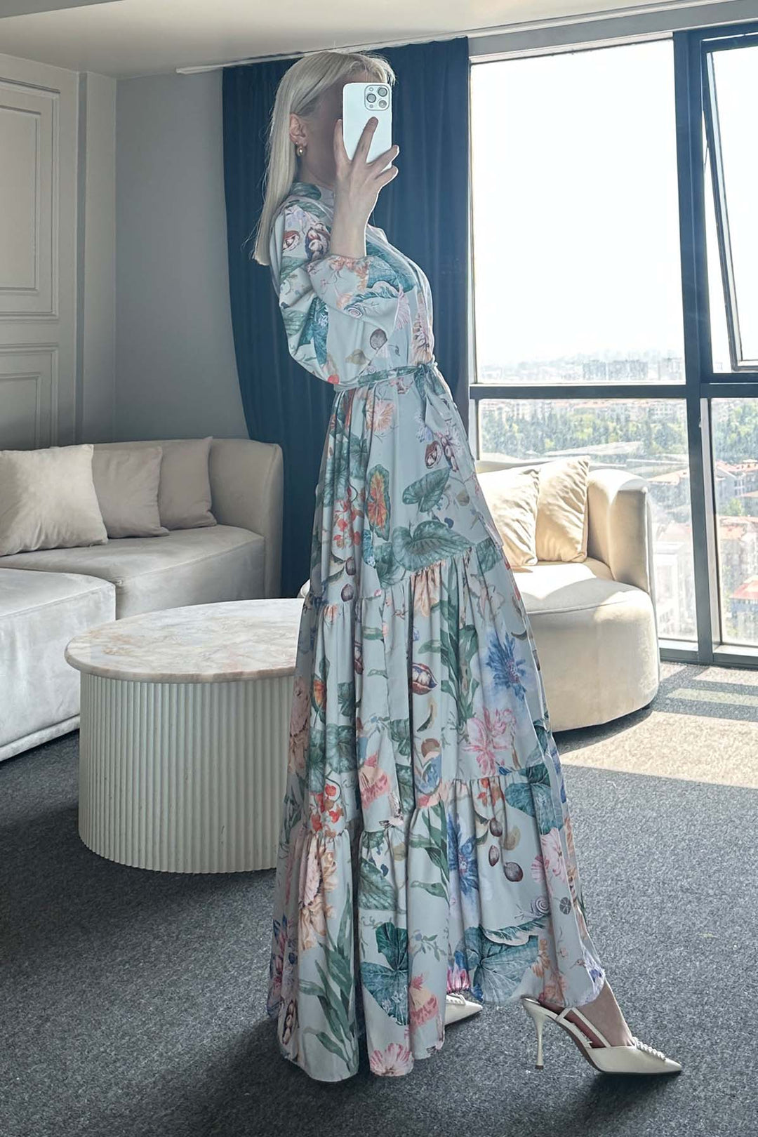 BNG Women Patterned Hijab Dress Çağla 527 - Miranda de Ebro