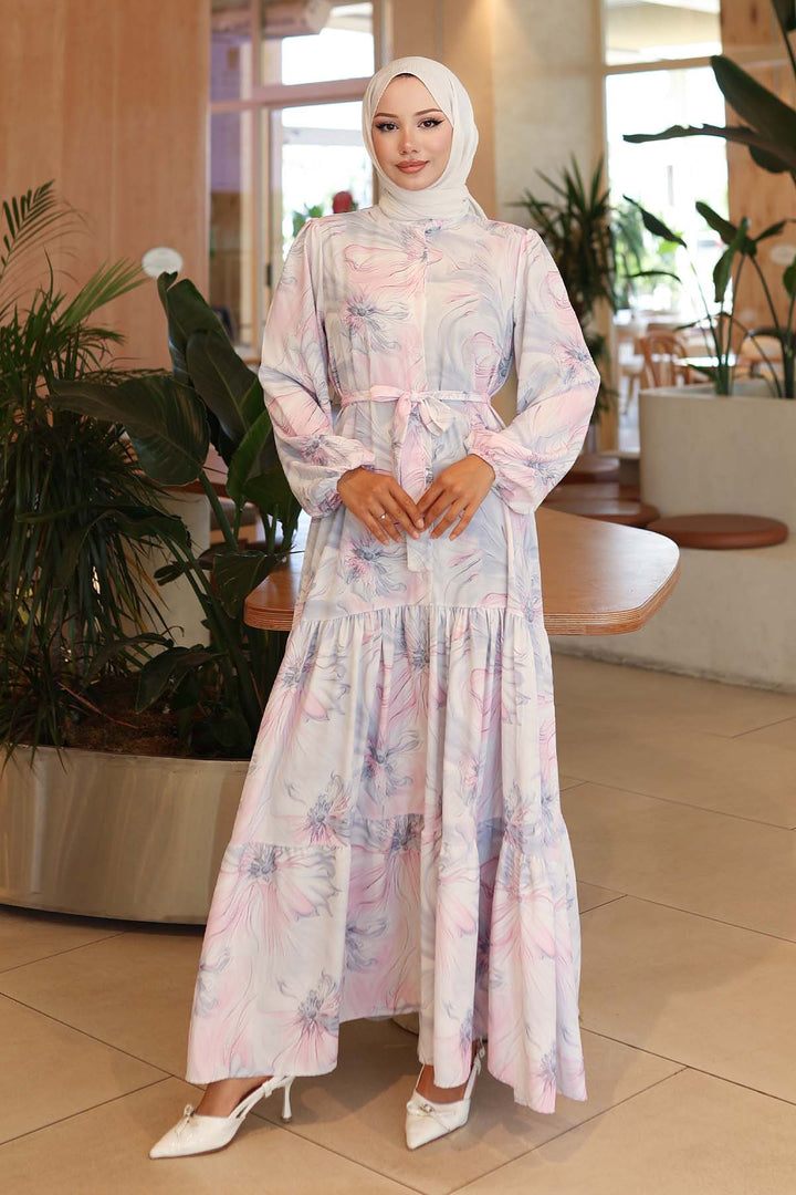 BNG Women Patterned Hijab Dress Pink 560 - Foothill Farms