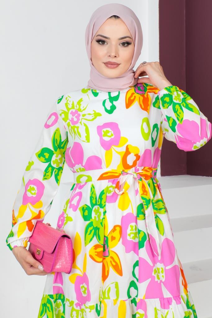 BNG Women Patterned Hijab Dress Fuchsia - Clermont